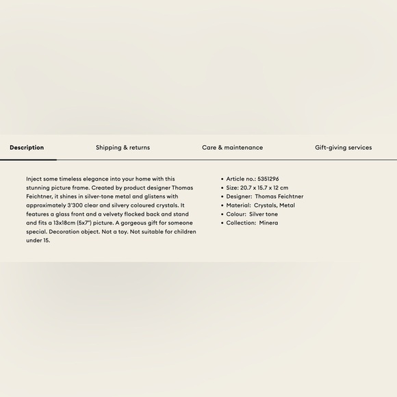 Swarovski Medium Minera Picture Frame - Picture 5 of 5